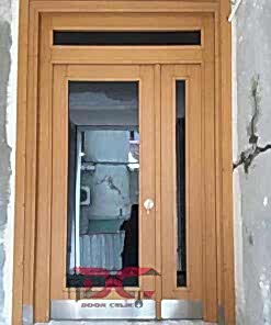 Ahşap Üstü Cam Apartman Giriş Kapısı DR-110