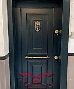 Siyah Ahşap Çelik Kapı DR-019