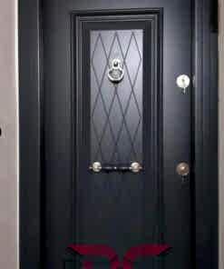 Antrasit Ahşap Çelik Kapı DR-026