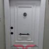 İnce kulplu Beyaz Ahşap Çelik Kapı DR-033