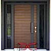 Antrasit Detay Ahşap Villa Kapısı DR-213