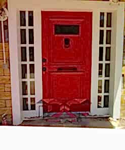 Beyaz Kanat Kırmızı Villa Kapısı DR-227